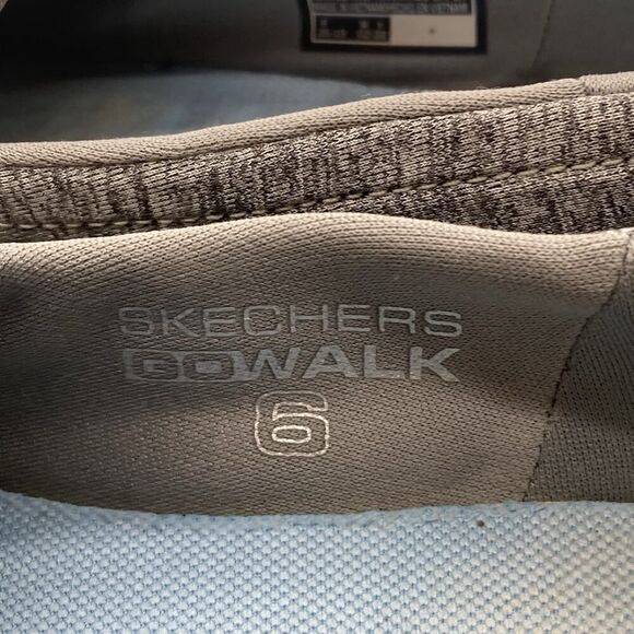 Womens Size 7.5 Skechers Go Walk 6 Grand Horizon Grey Slip On Walking Shoes - Picture 10 of 11